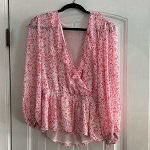 Calvin Klein Collection Pink Floral Blouse